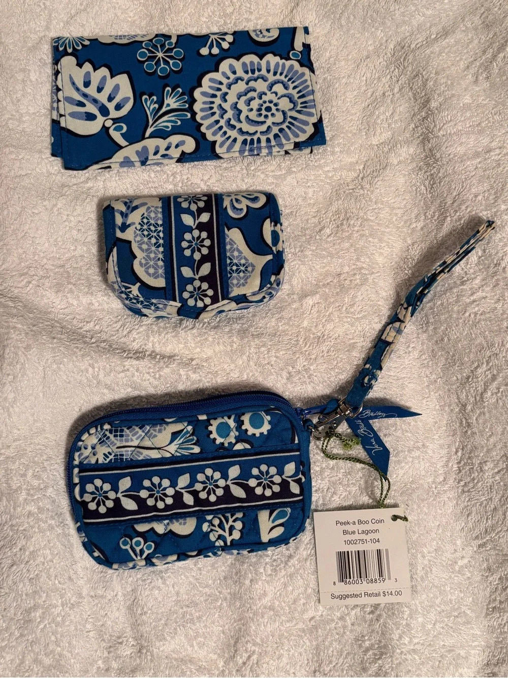 Vera Bradley Kids Pajama Set in Blue Lagoon Blue and White Floral
